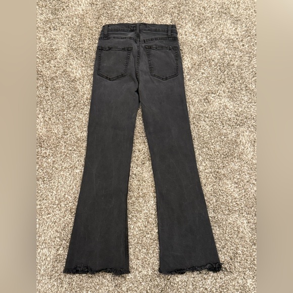Reformation Jeans Womens 24 Black Flood and Flare Suez Wash Stretch Denim - Picture 6 of 7